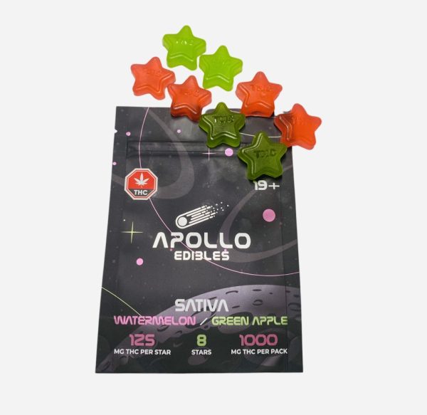 Apollo Star Gummies 1000mg Sativa – Watermelon/Green Apple Edibles Buy Weed Online
