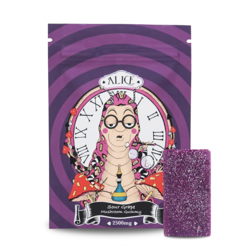 Alice Mushroom Gummy – Sour Grape (2500mg) Edibles Buy Weed Online Alice Mushroom Gummy – Sour Grape (2500mg) Edibles Buy Weed Online