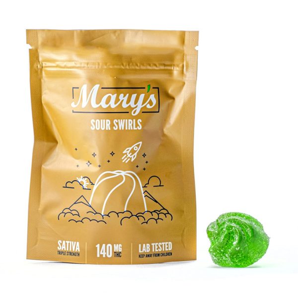 Triple Strength Sativa Sour Swirls 140mg THC (Mary’s Edibles) Edibles Buy Weed Online