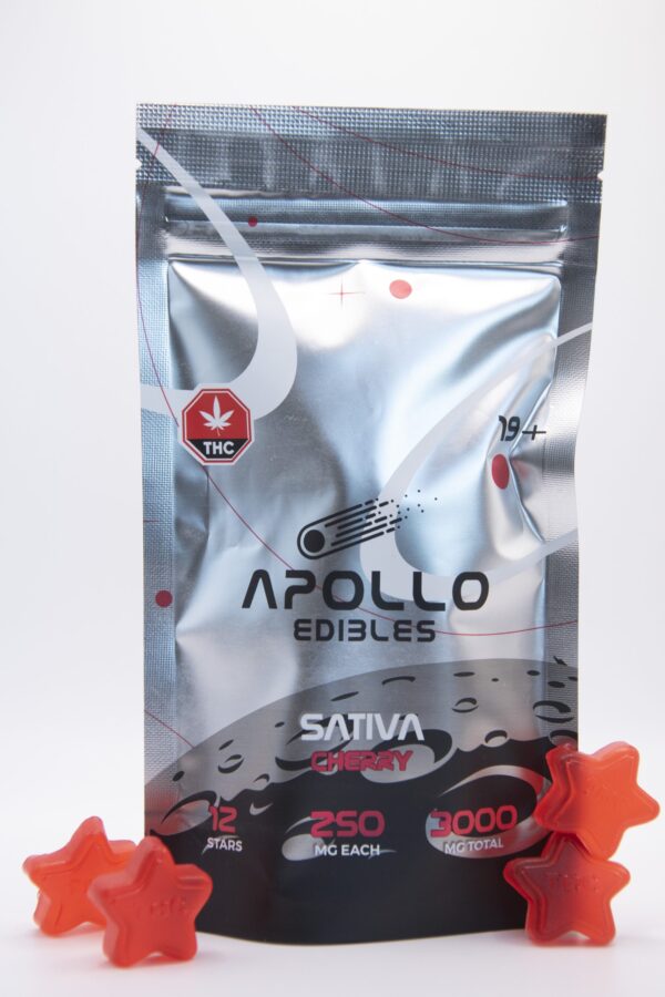 Apollo Edibles – Cherry Shooting Stars 3000MG THC (SATIVA) Edibles Buy Weed Online