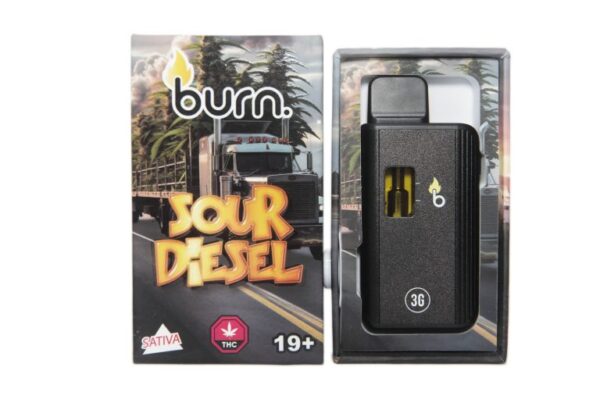 3 Gram Burn Disposable Vapes – Sour Diesel (Sativa Dominant Hybrid) (3 Gram Vapour Pens Buy Weed Online