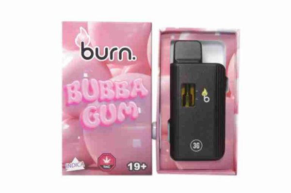 Burn Disposable Vapes – Bubba Gum (Indica) (3 Gram) Vapour Pens Buy Weed Online