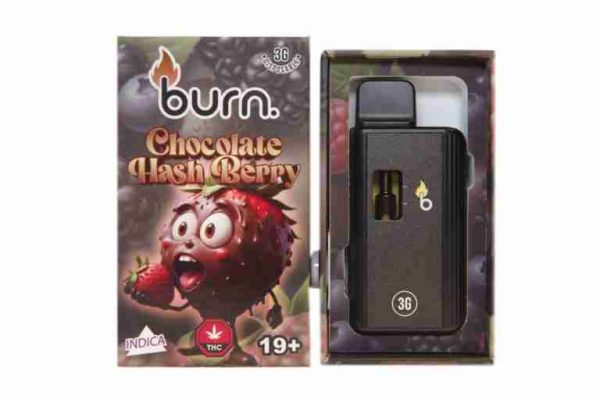 Burn Disposable Vapes – Chocolate Hash Berry (Indica) (3 Gram) Vapour Pens Buy Weed Online