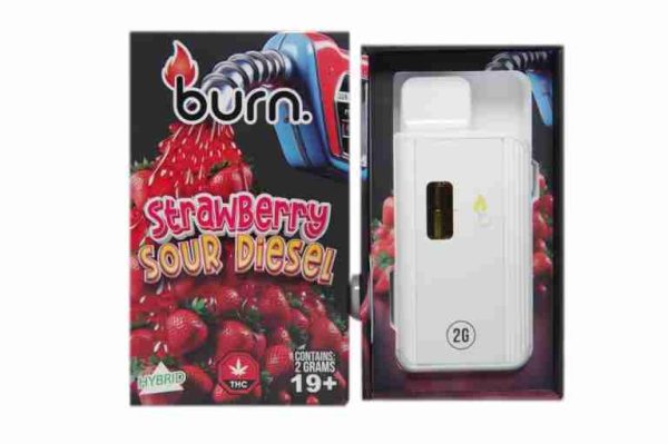 Burn Disposable Vapes – Strawberry Sour Diesel (Hybrid) (2 Gram) Vapour Pens Buy Weed Online