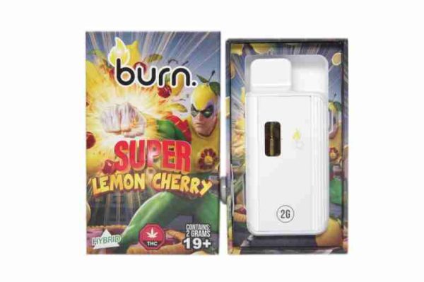 Burn Disposable Vapes – Super Lemon Cherry (Hybrid) (2 Gram) Vapour Pens Buy Weed Online