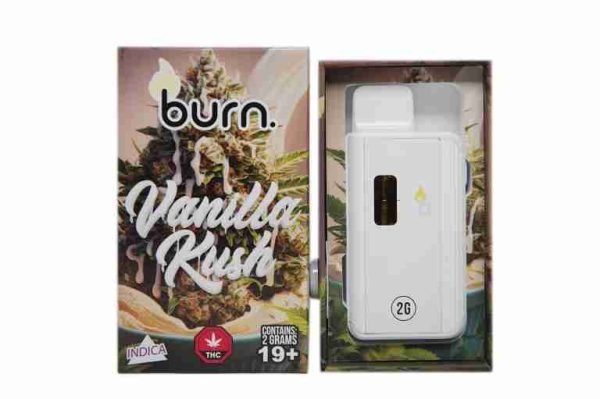 Burn Disposable Vapes – Vanilla Kush (Hybrid) (2 Gram) Vapour Pens Buy Weed Online