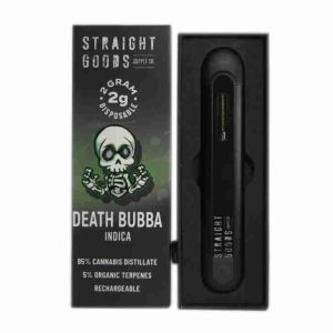 Straight Goods 2 GRAM Disposables – Death Bubba (Indica) distillate Buy Weed Online Straight Goods 2 GRAM Disposables – Death Bubba (Indica)