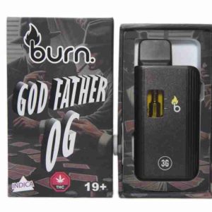 3 Gram Burn Disposable Vapes – Godfather OG (Indica) (3 Gram) Vapour Pens Buy Weed Online 3 Gram Burn Disposable Vapes – Godfather OG (Indica) (3 Gram)