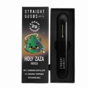 Straight Goods 2 GRAM Disposables – Holy ZaZa (Indica) distillate Buy Weed Online Straight Goods 2 GRAM Disposables – Holy ZaZa (Indica)