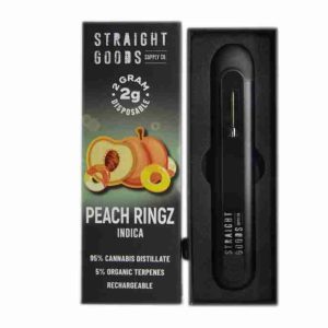 Straight Goods 2 GRAM Disposables – Peach Rings (Indica) distillate Buy Weed Online Straight Goods 2 GRAM Disposables – Peach Rings (Indica)