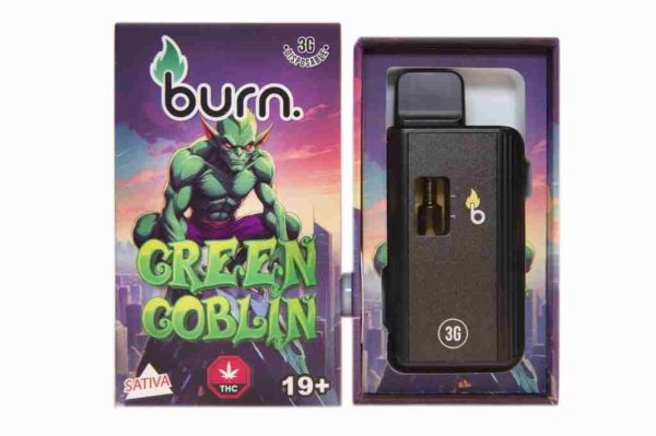 3 Gram Burn Disposable Vapes – Green Goblin (Sativa) (3 Gram) Vapour Pens Buy Weed Online