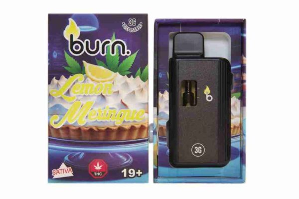 3 Gram Burn Disposable Vapes – Lemon Meringue (Sativa) (3 Gram) Vapour Pens Buy Weed Online