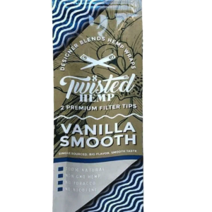 Twisted Hemp | Hemp Blunt Wraps w/ Tips | 100mm - Smooth Vanilla