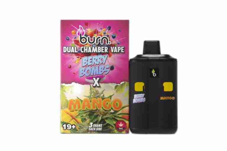 6 Gram Dual Chamber Burn Disposable Vape – Berry Bomb + Mango (3+3 Gram) Vapour Pens Buy Weed Online 6 Gram Dual Chamber Burn Disposable Vape – Berry Bomb + Mango (3+3 Gram) Vapour Pens Buy Weed Online